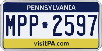 PA license plate MPP2597