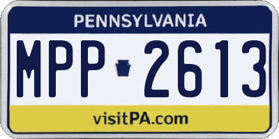 PA license plate MPP2613