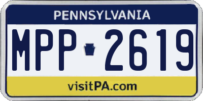 PA license plate MPP2619
