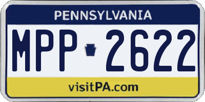 PA license plate MPP2622