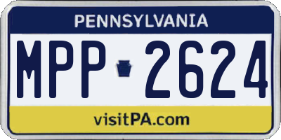 PA license plate MPP2624