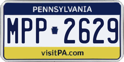 PA license plate MPP2629