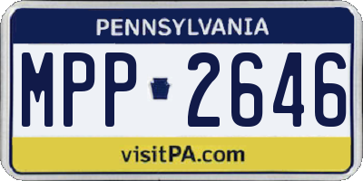 PA license plate MPP2646