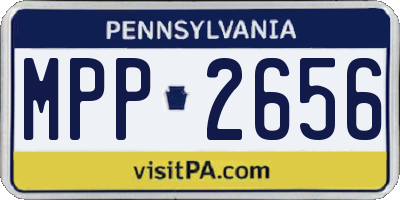 PA license plate MPP2656