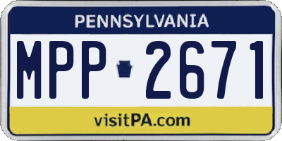 PA license plate MPP2671