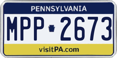 PA license plate MPP2673