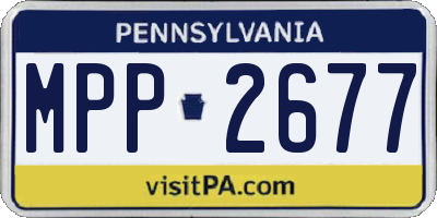 PA license plate MPP2677