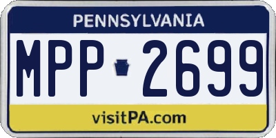 PA license plate MPP2699