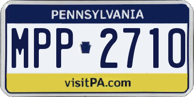 PA license plate MPP2710
