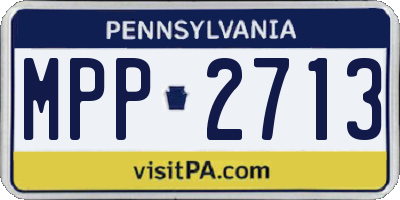 PA license plate MPP2713