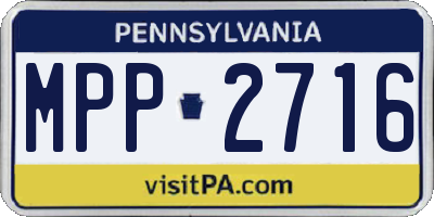 PA license plate MPP2716
