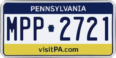 PA license plate MPP2721