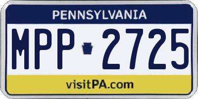 PA license plate MPP2725