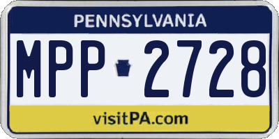 PA license plate MPP2728