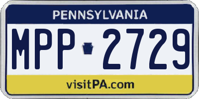 PA license plate MPP2729