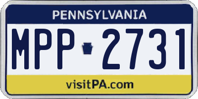 PA license plate MPP2731