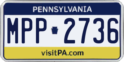 PA license plate MPP2736