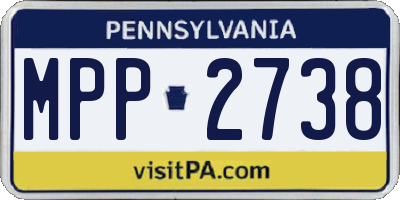 PA license plate MPP2738