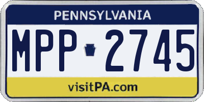 PA license plate MPP2745