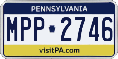 PA license plate MPP2746