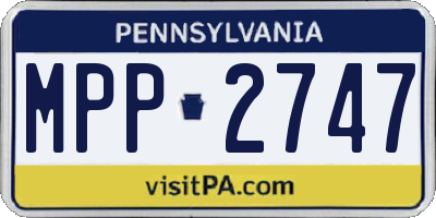 PA license plate MPP2747