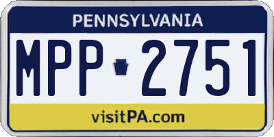 PA license plate MPP2751