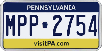 PA license plate MPP2754
