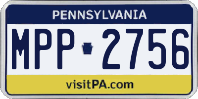 PA license plate MPP2756