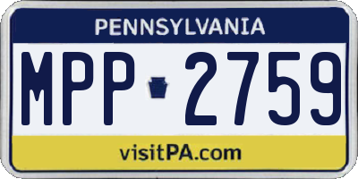 PA license plate MPP2759
