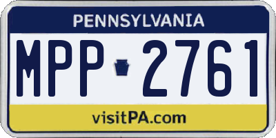 PA license plate MPP2761