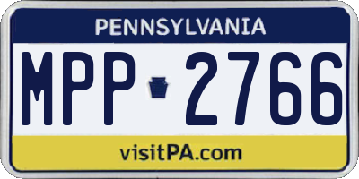 PA license plate MPP2766