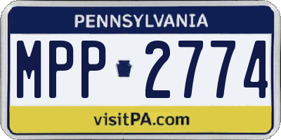 PA license plate MPP2774
