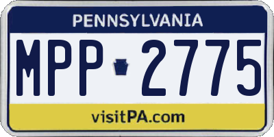 PA license plate MPP2775