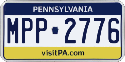 PA license plate MPP2776