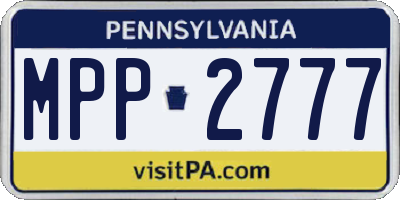 PA license plate MPP2777