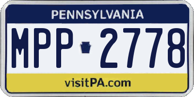 PA license plate MPP2778