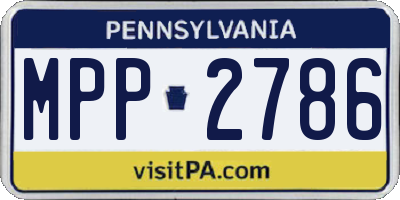PA license plate MPP2786