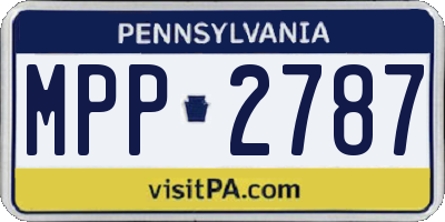 PA license plate MPP2787