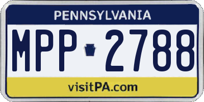 PA license plate MPP2788