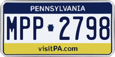 PA license plate MPP2798