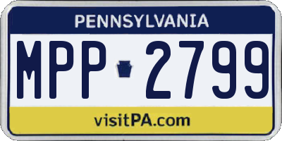 PA license plate MPP2799