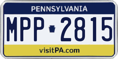PA license plate MPP2815