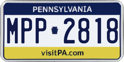 PA license plate MPP2818