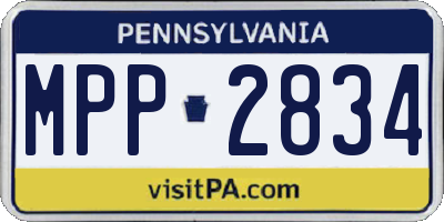 PA license plate MPP2834