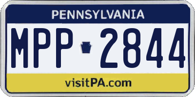 PA license plate MPP2844
