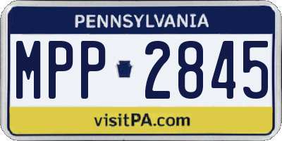 PA license plate MPP2845
