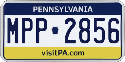 PA license plate MPP2856