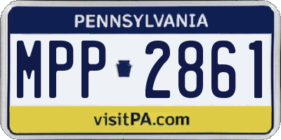 PA license plate MPP2861