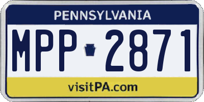 PA license plate MPP2871