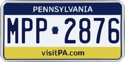 PA license plate MPP2876